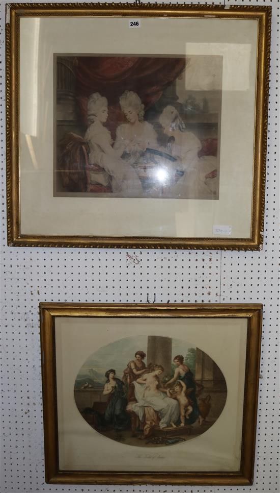 Two prints of figures - Angelica Kauffman etc.